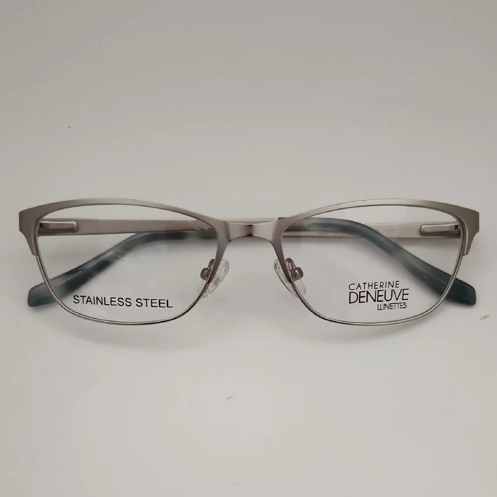 NWT Matte Silver Stainless Steel Glasses Catherine Deneuve